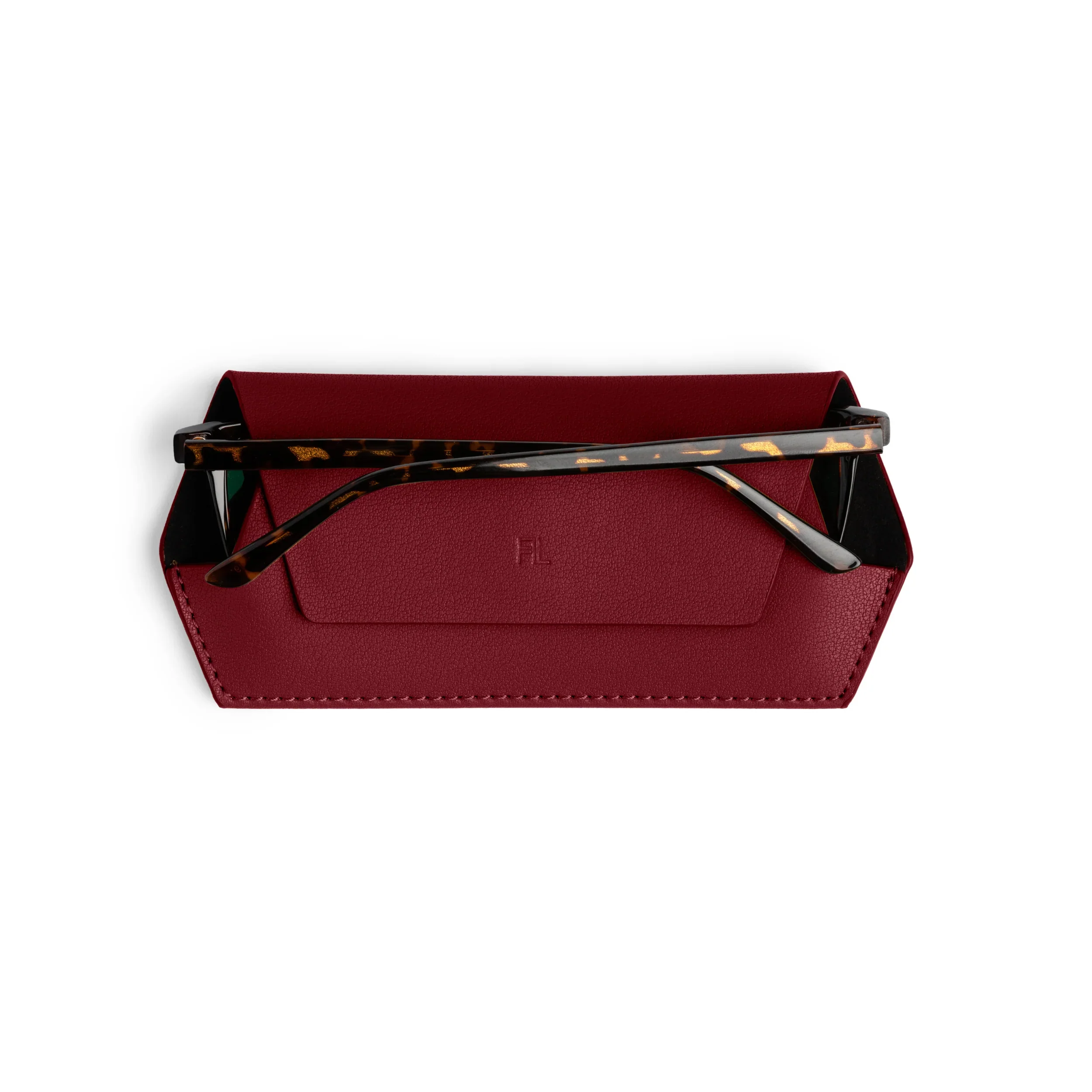 Leather Glasses Case | Burgundy