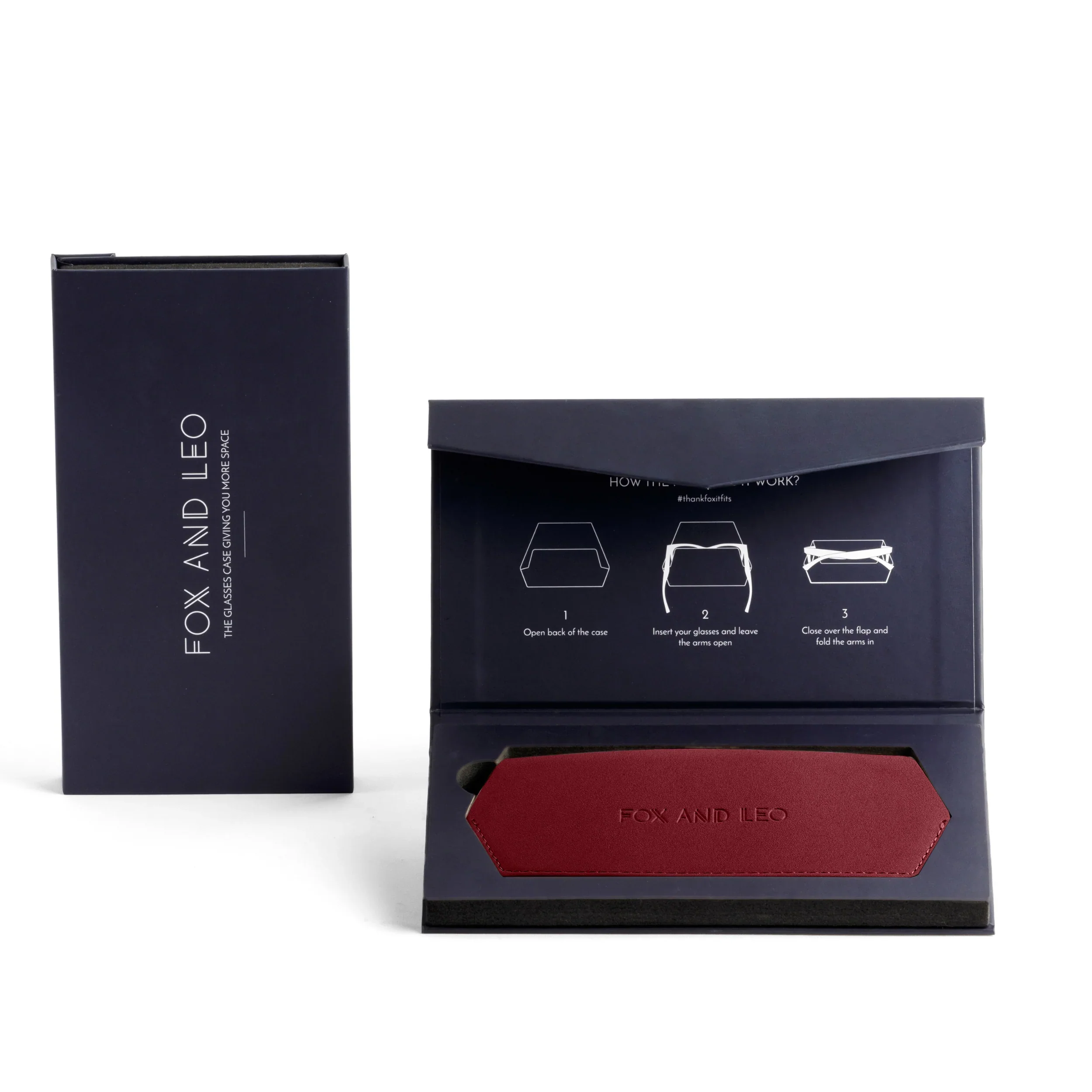 Leather Glasses Case | Burgundy - Image 3