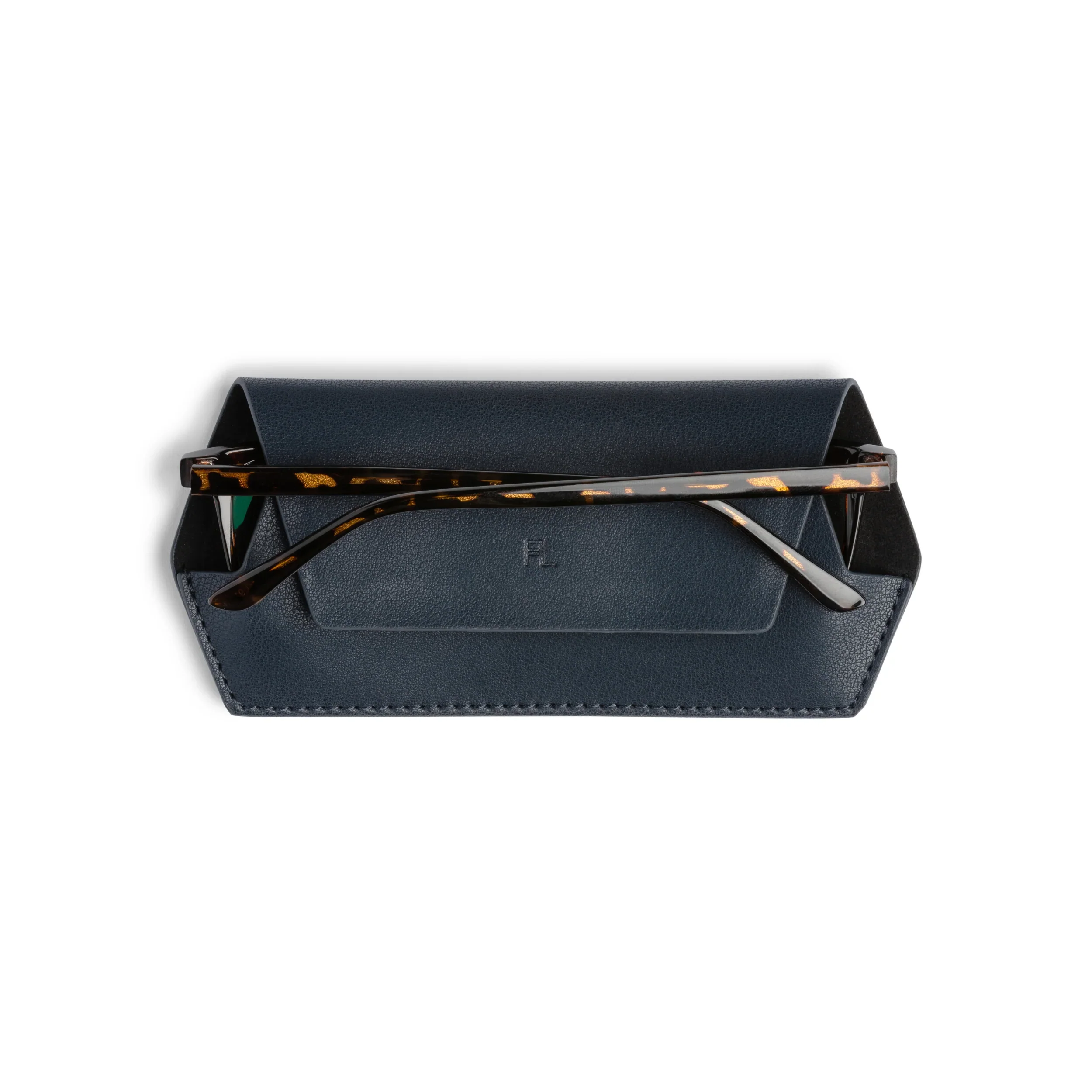 Leather Glasses Case | Navy