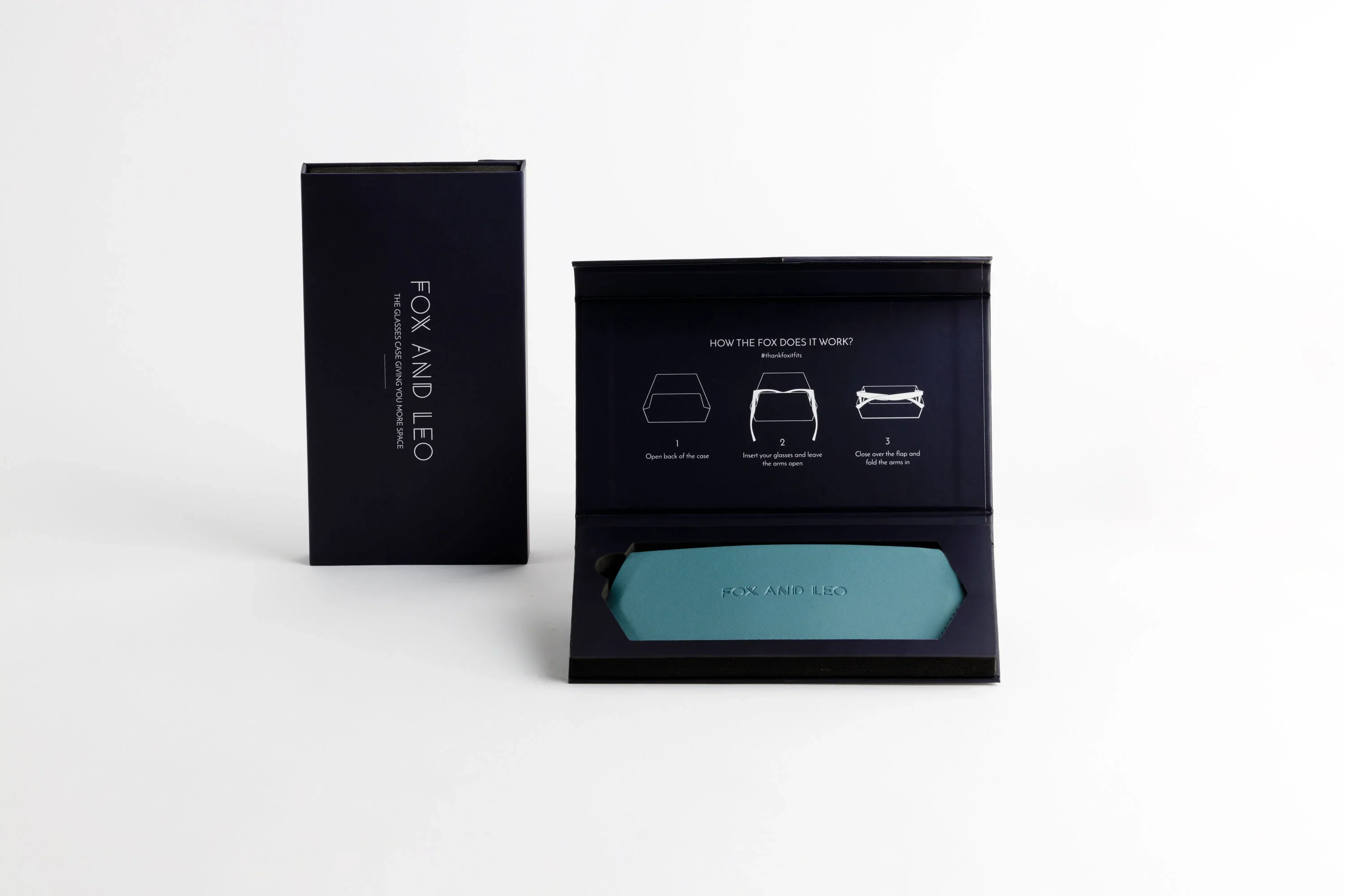 Leather Glasses Case | Teal - Image 2