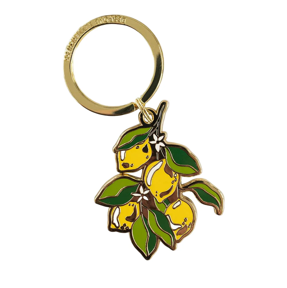 Lemon Enamel Keyring