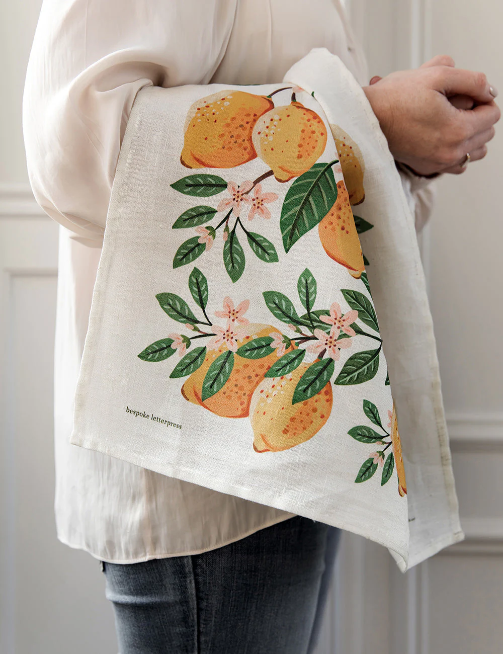 Lemons 100% Linen Tea Towel - Image 4