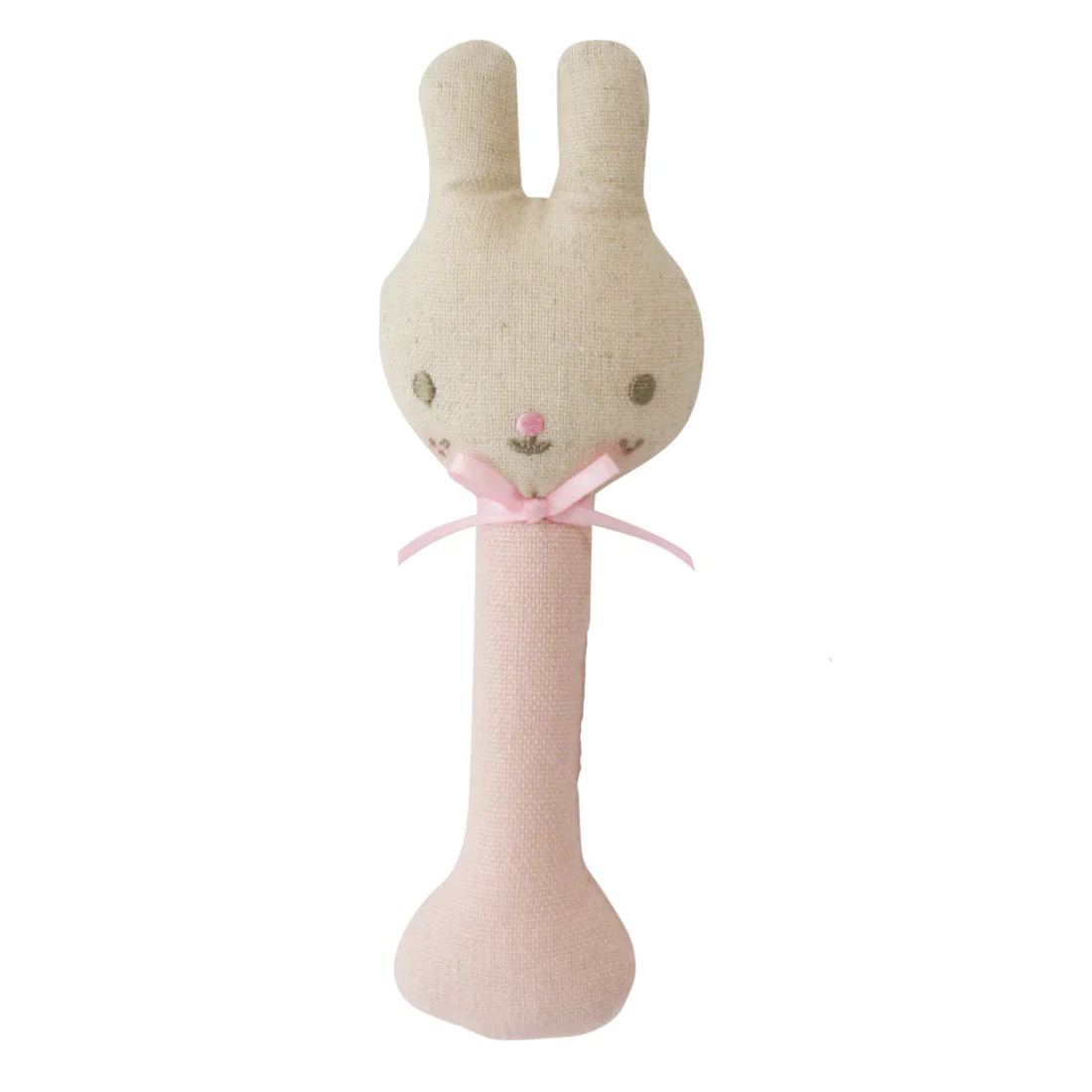 Linen Bunny Stick Rattle - Image 2