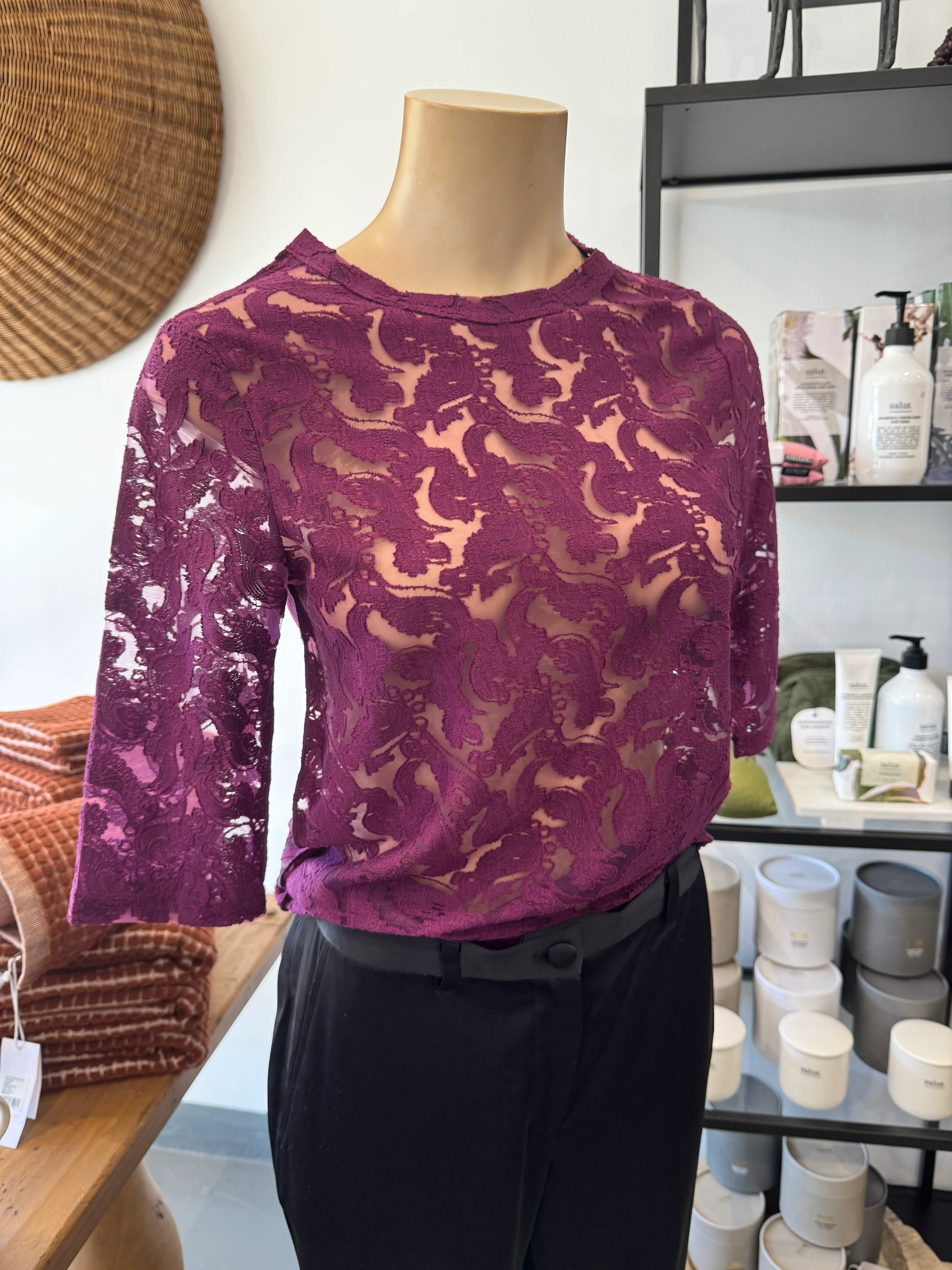 M.A.Dainty Patti Top | Plum - Image 2