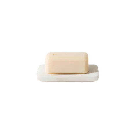 Marble Rectangle Soap Dish | White
