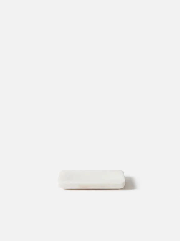 Marble Rectangle Soap Dish | White - Image 2