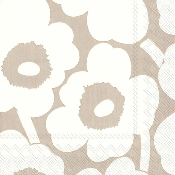 Marimekko Napkins | Unikko Linen Cream