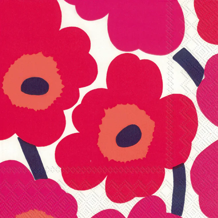 Marimekko Napkins | Unikko Red