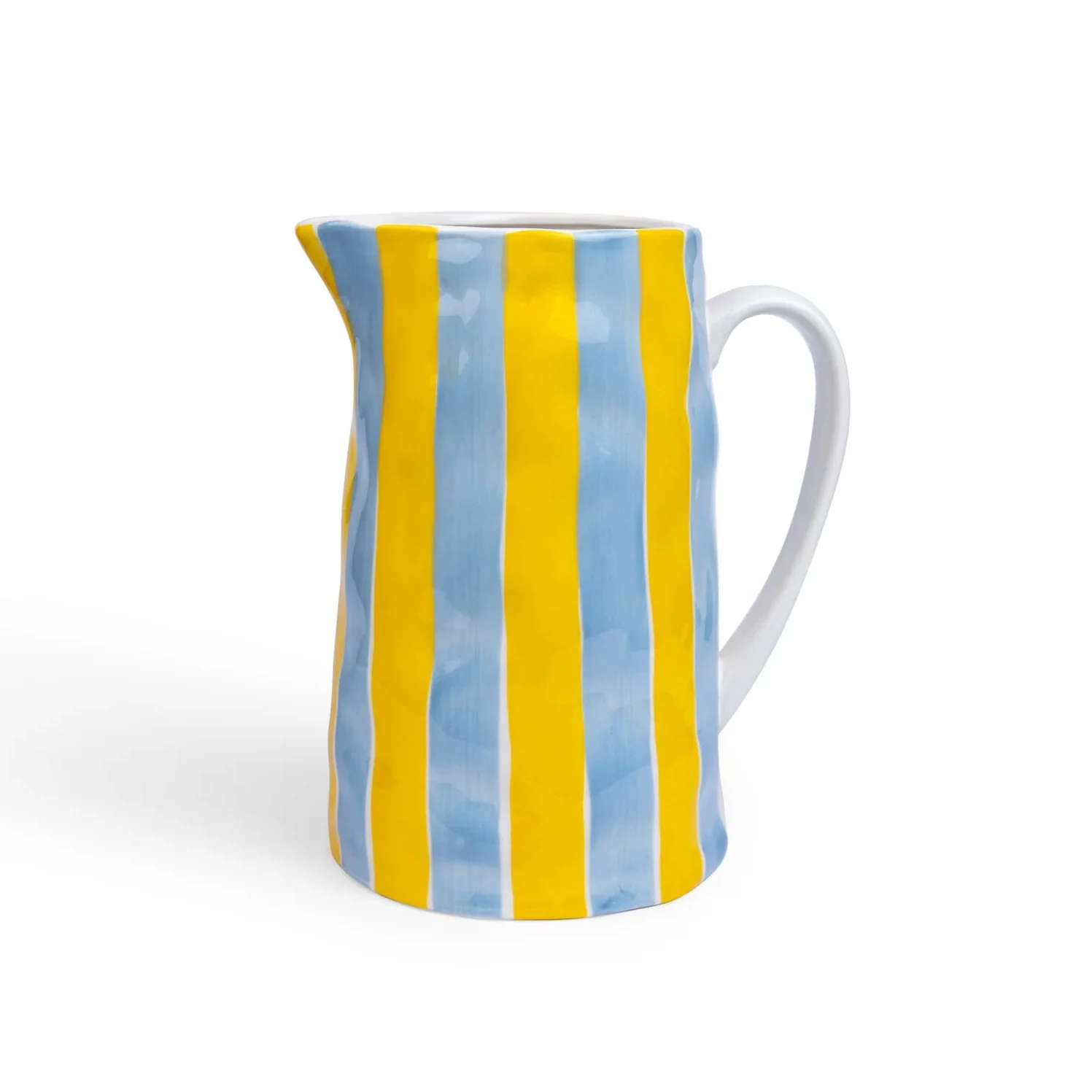 Medium Jug | Cornflower Blue & Yellow Stripe