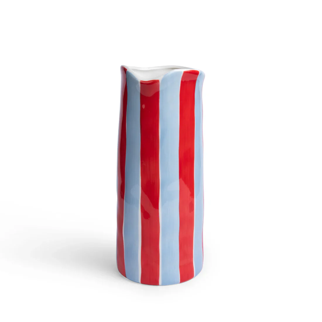Medium Vase | Cornflower & Red Stripe