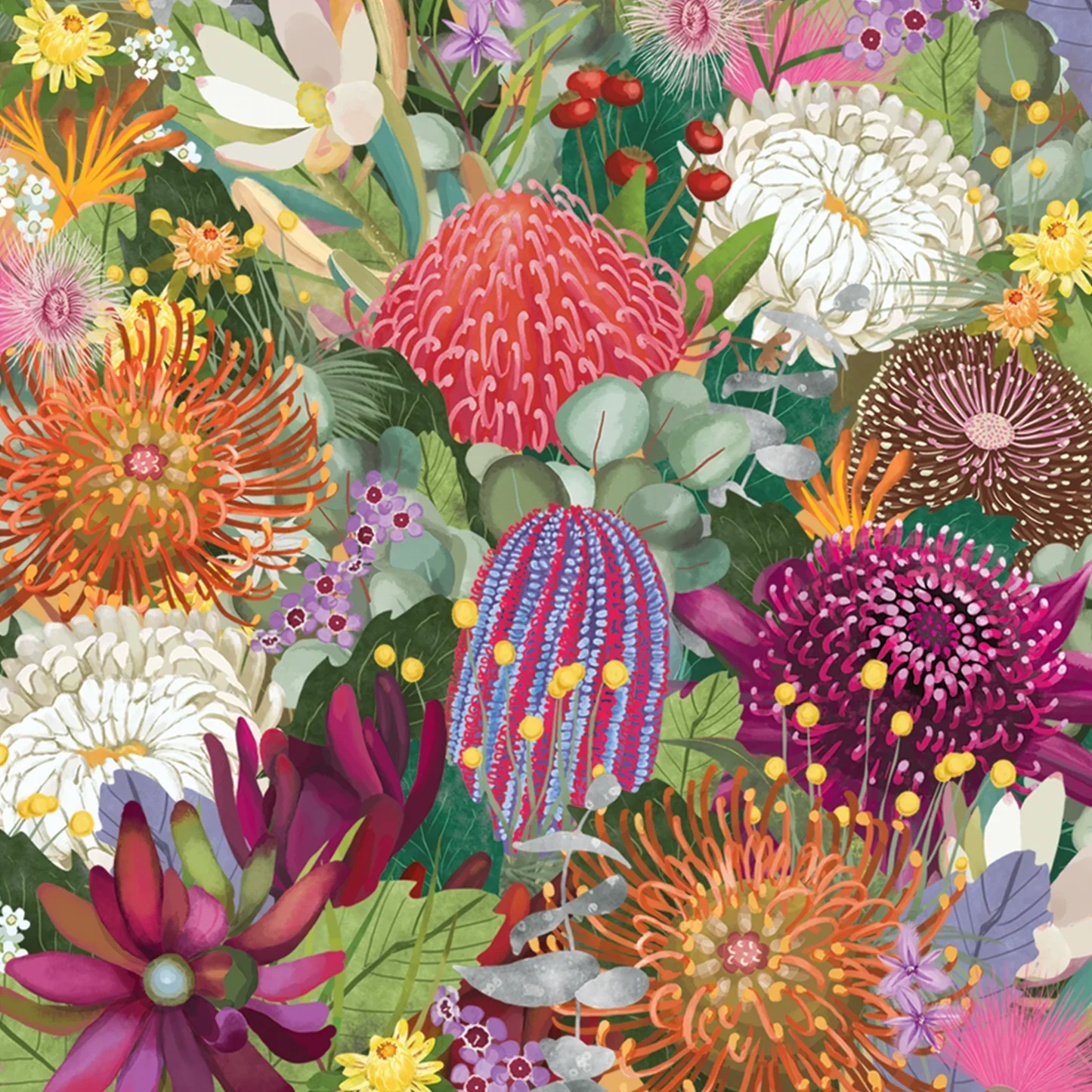 Mini Card Bush Blooms Floral - Image 2