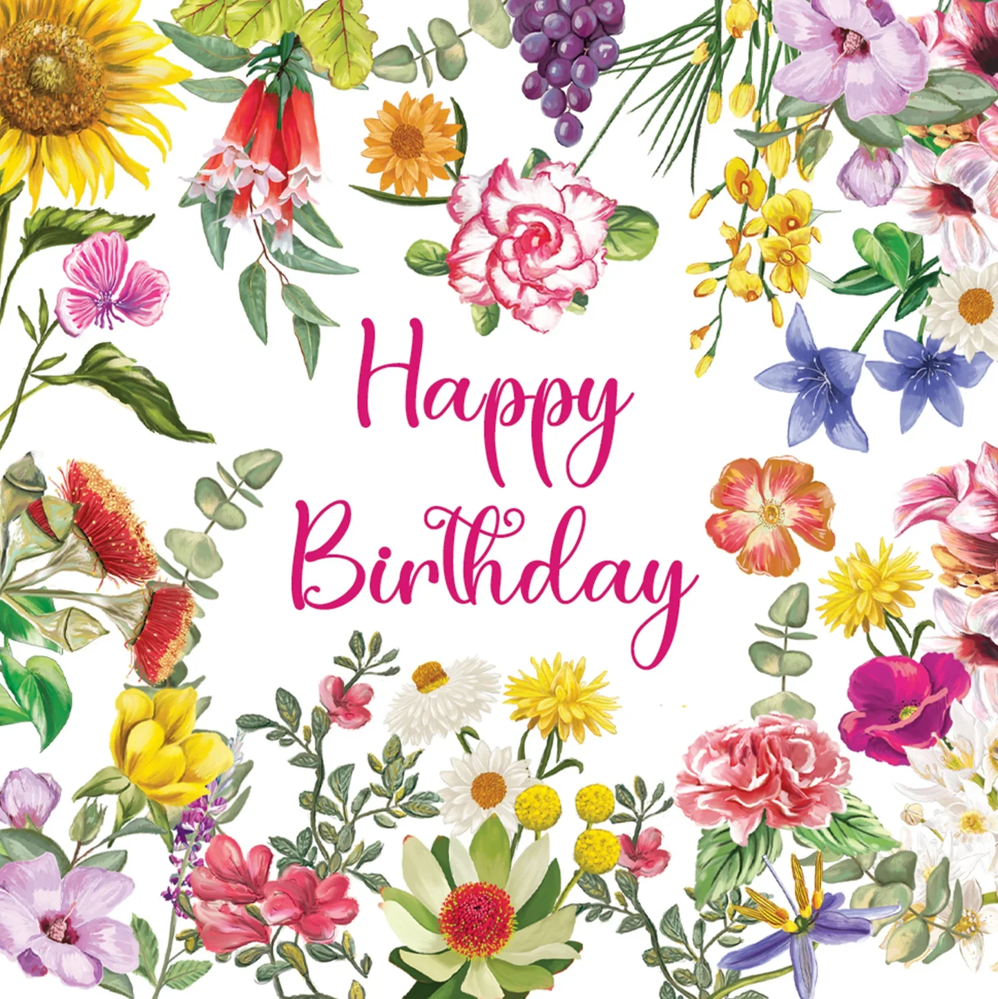 Mini Card Floral Happy Birthday - Image 2
