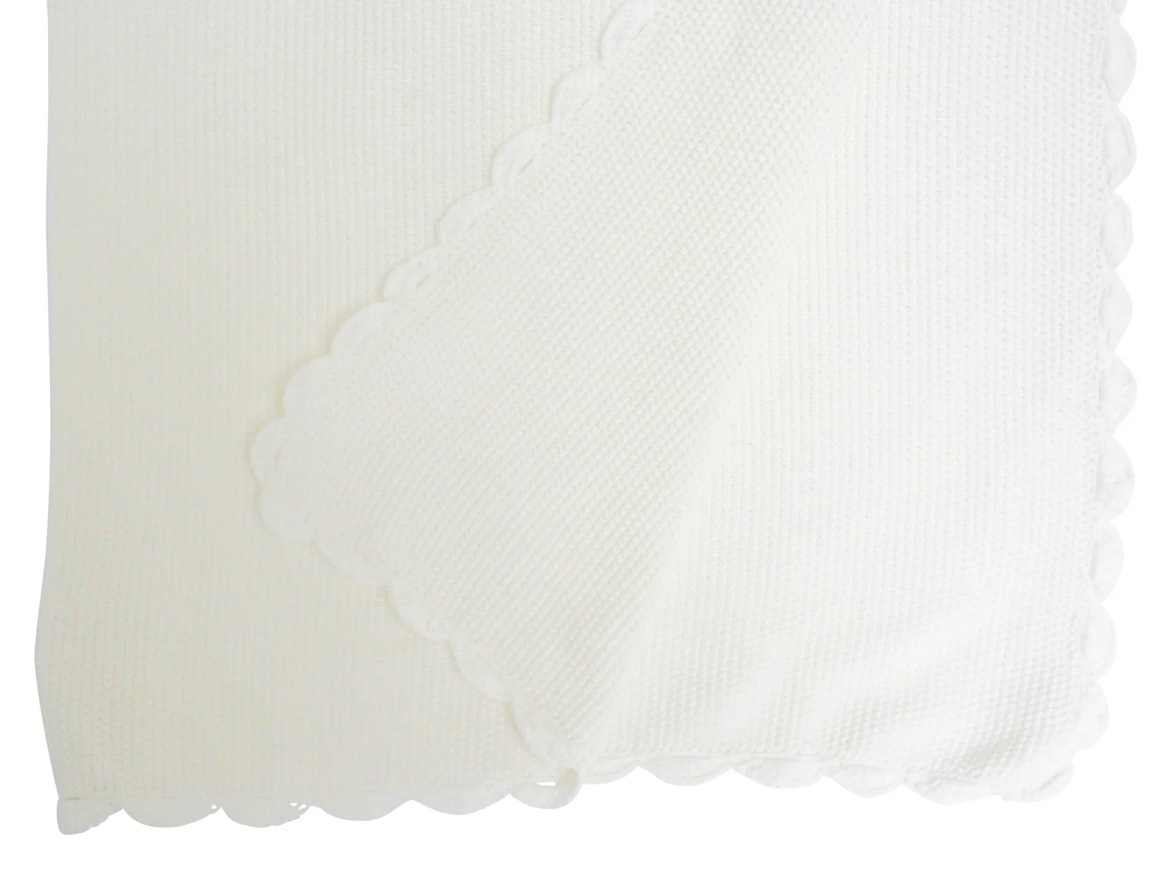 Mini Moss Stitch Baby Blanket / Ivory - Image 2