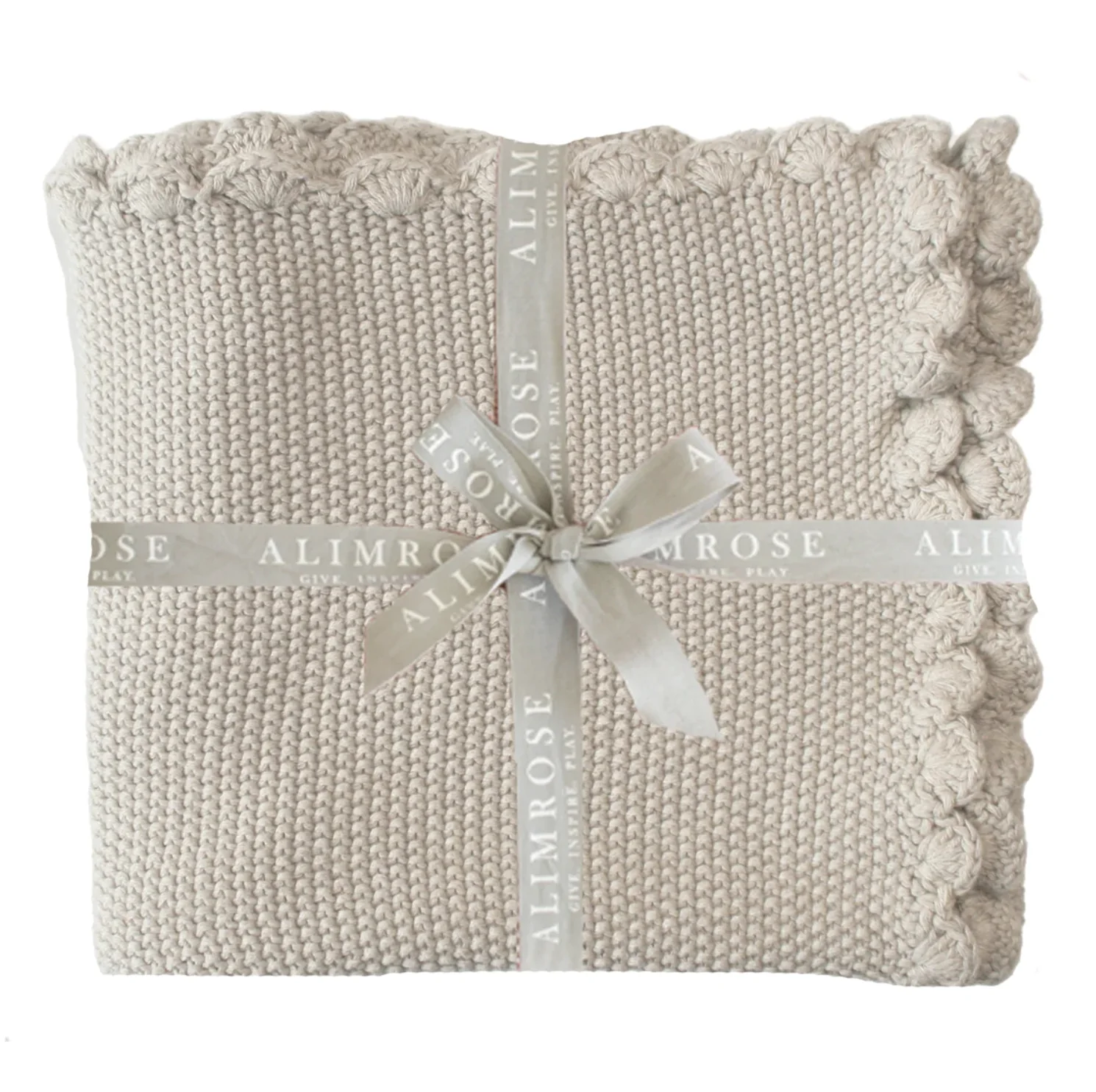 Mini Moss Stitch Blanket | Latte