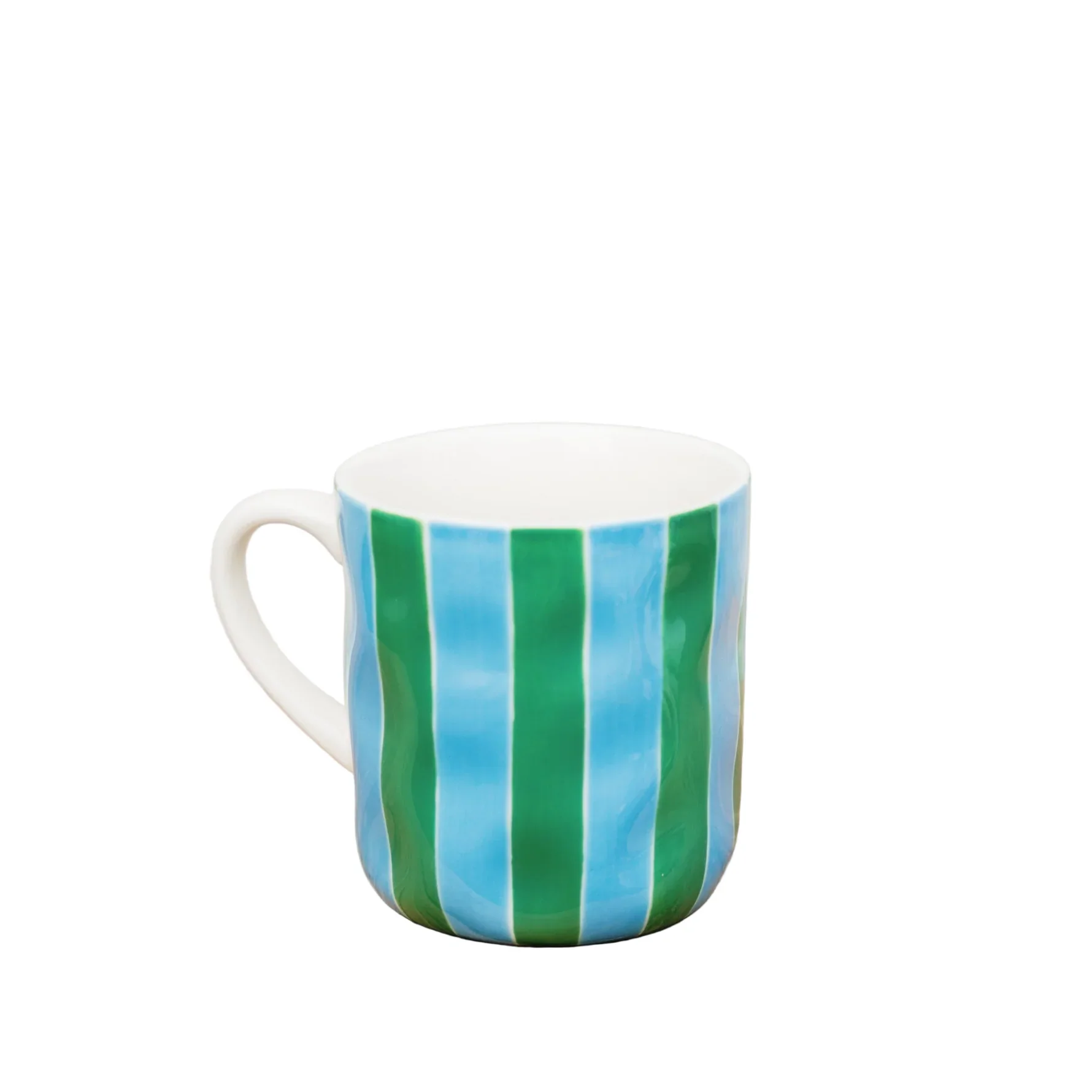 Mug | Green & Cornflower Stripe