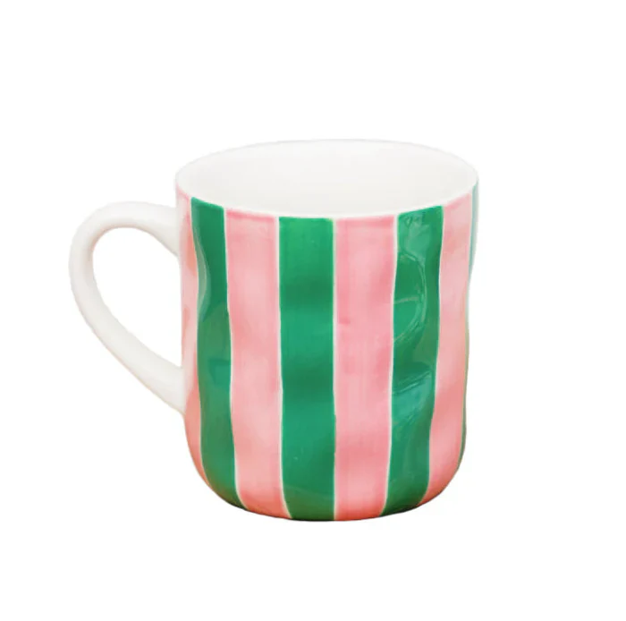 Mug | Pink & Green Stripe