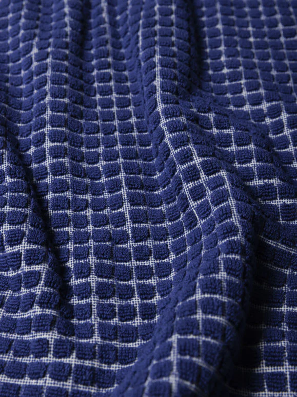 Nero Cotton Hand Towel | Cobalt/Cream - Image 3