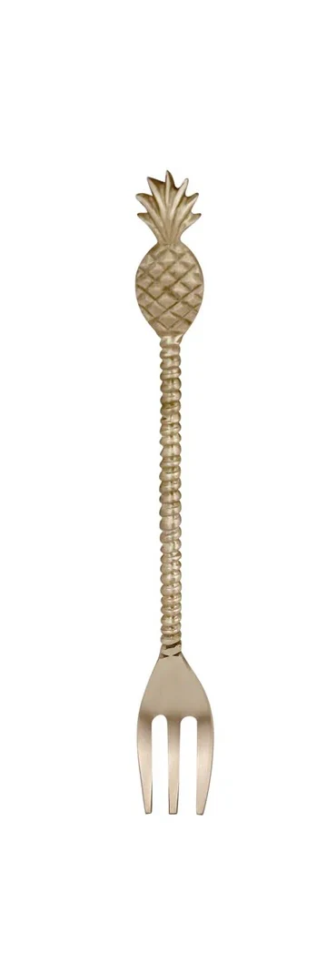 Palm Brass Pineapple Fork | Individual