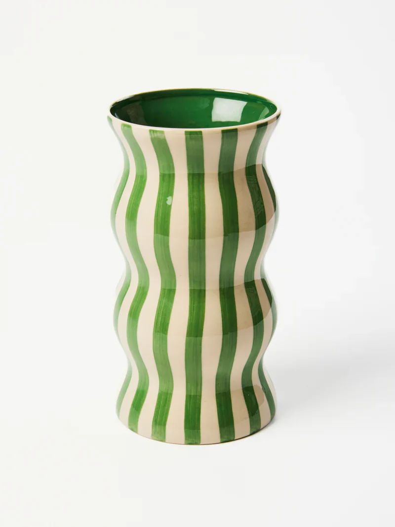 Palma Stripe Vase | Green