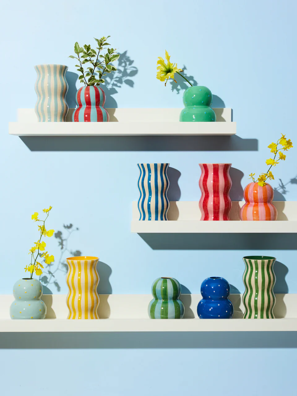 Palma Stripe Vase | Navy - Image 3