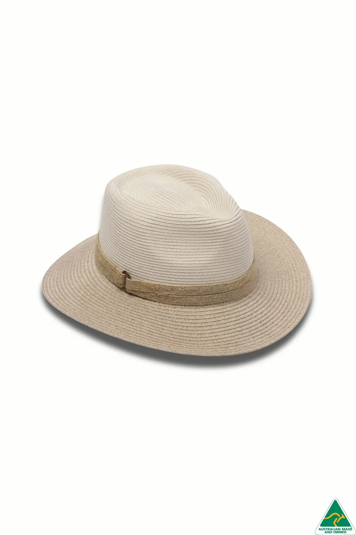 Parsley Bay Flexibraid Camel/Ivory Mix Fedora - Image 2