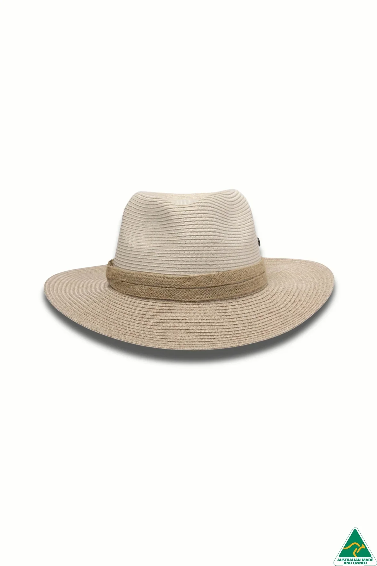 Parsley Bay Flexibraid Camel/Ivory Mix Fedora - Image 4