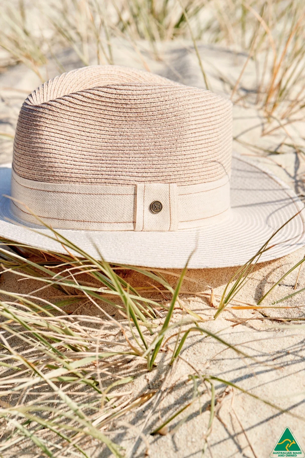 Peta Flexibraid Camel/Ivory Mix Fedora - Image 3