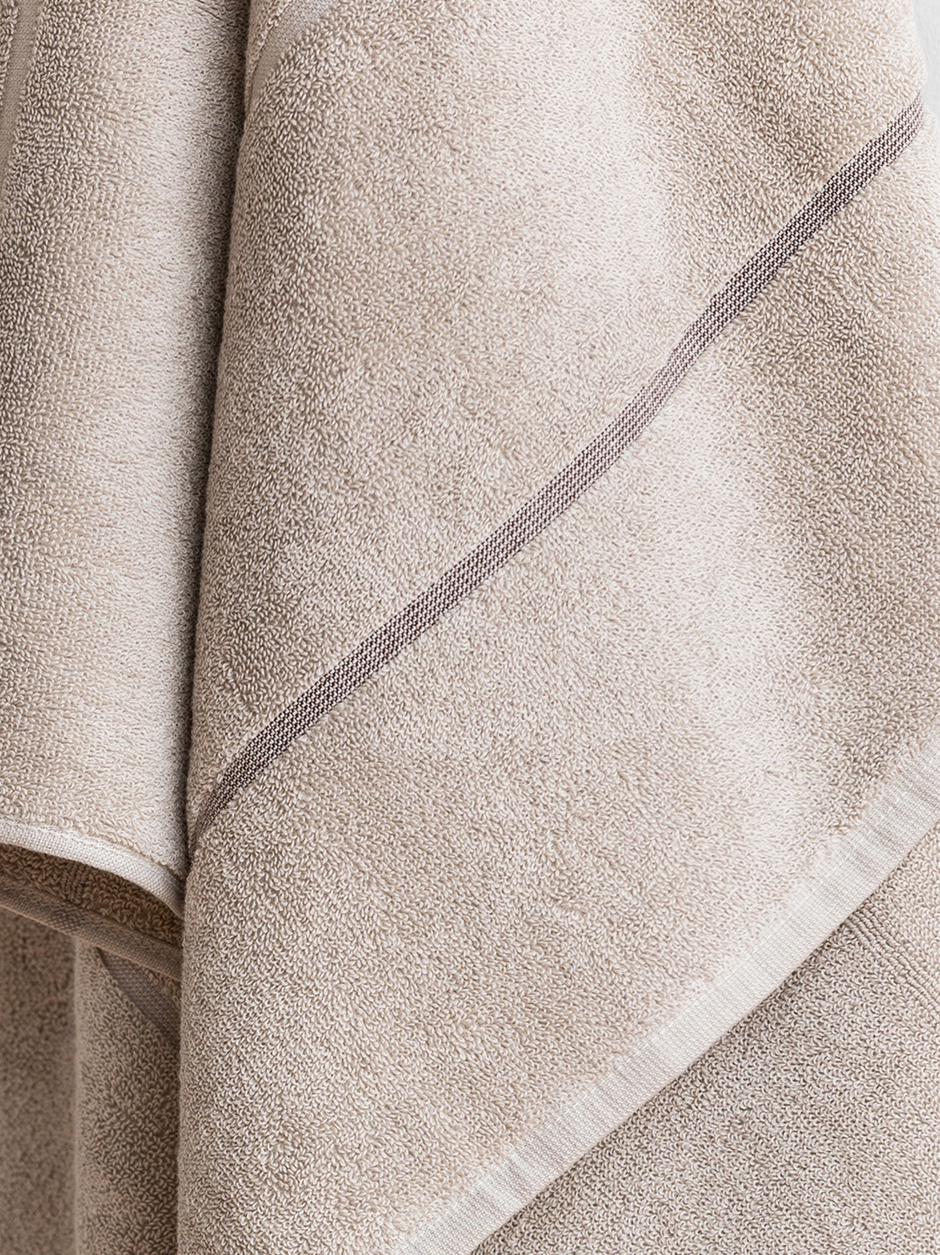 Pia Cotton Hand Towel | Oat/Multi - Image 2