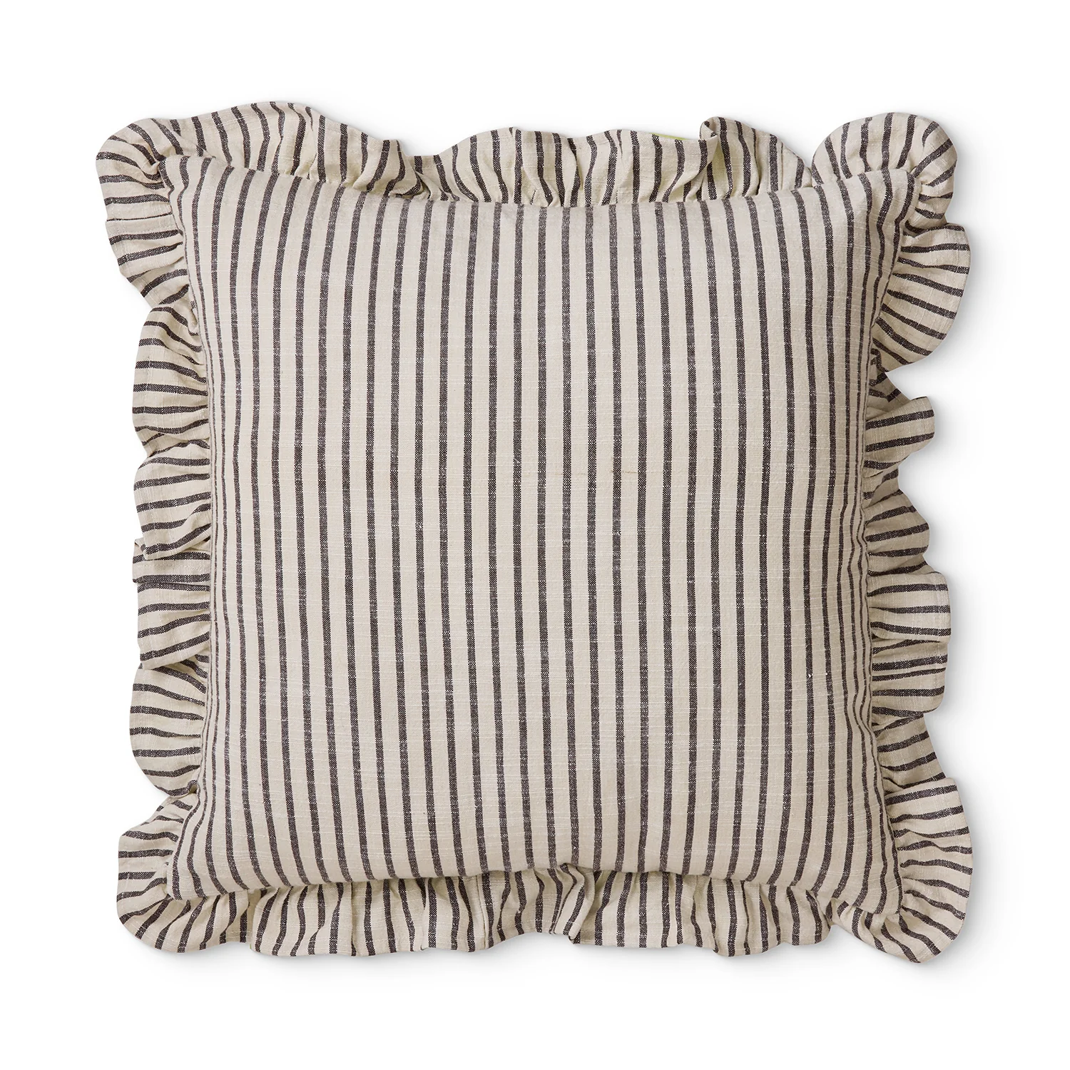 Ruffles Black Natural Stripe Cushion 50cm - Image 2