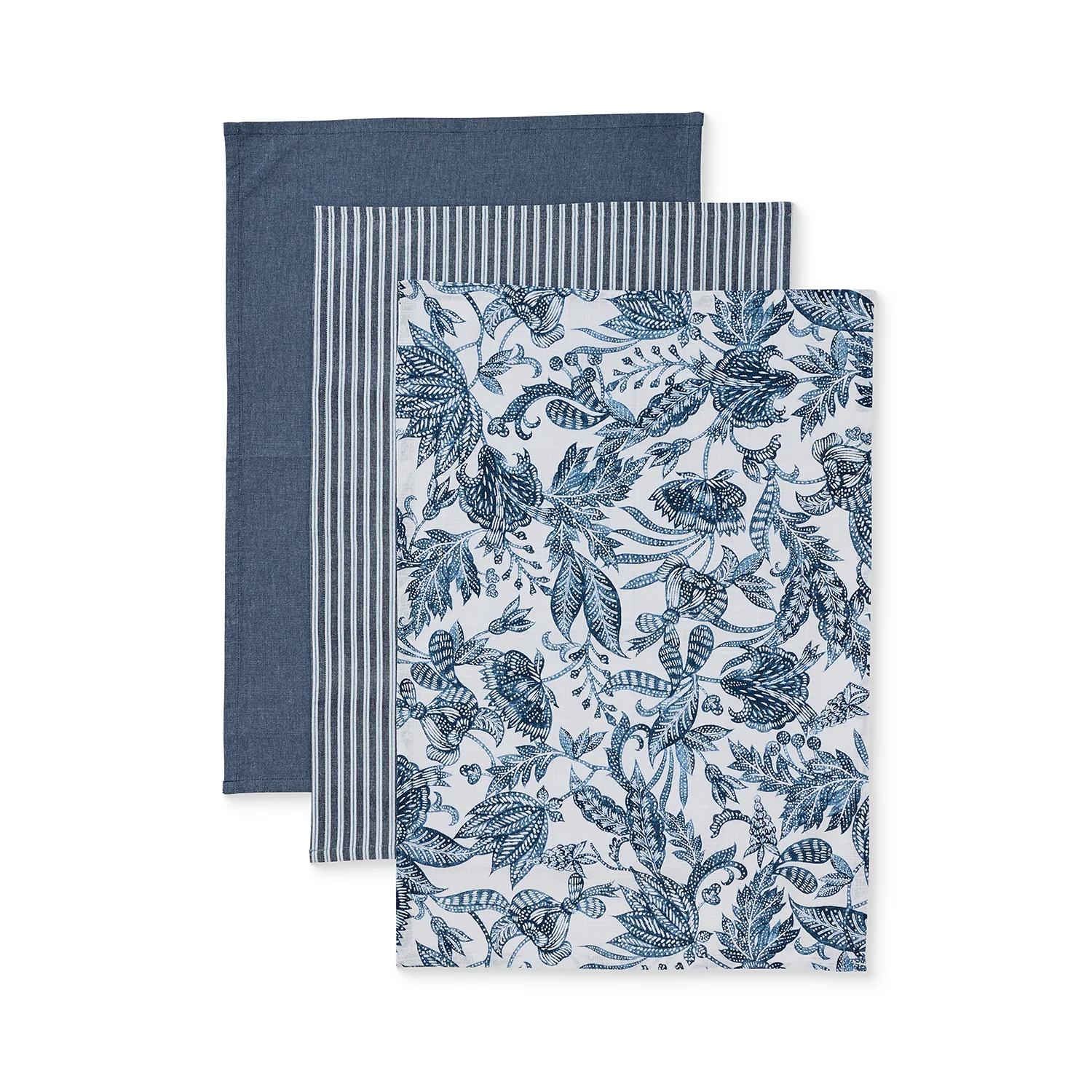 Samara Dark Blue Teatowel | Set 3 - Image 2