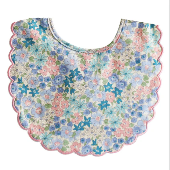 Scallop Bib | Liberty Blue