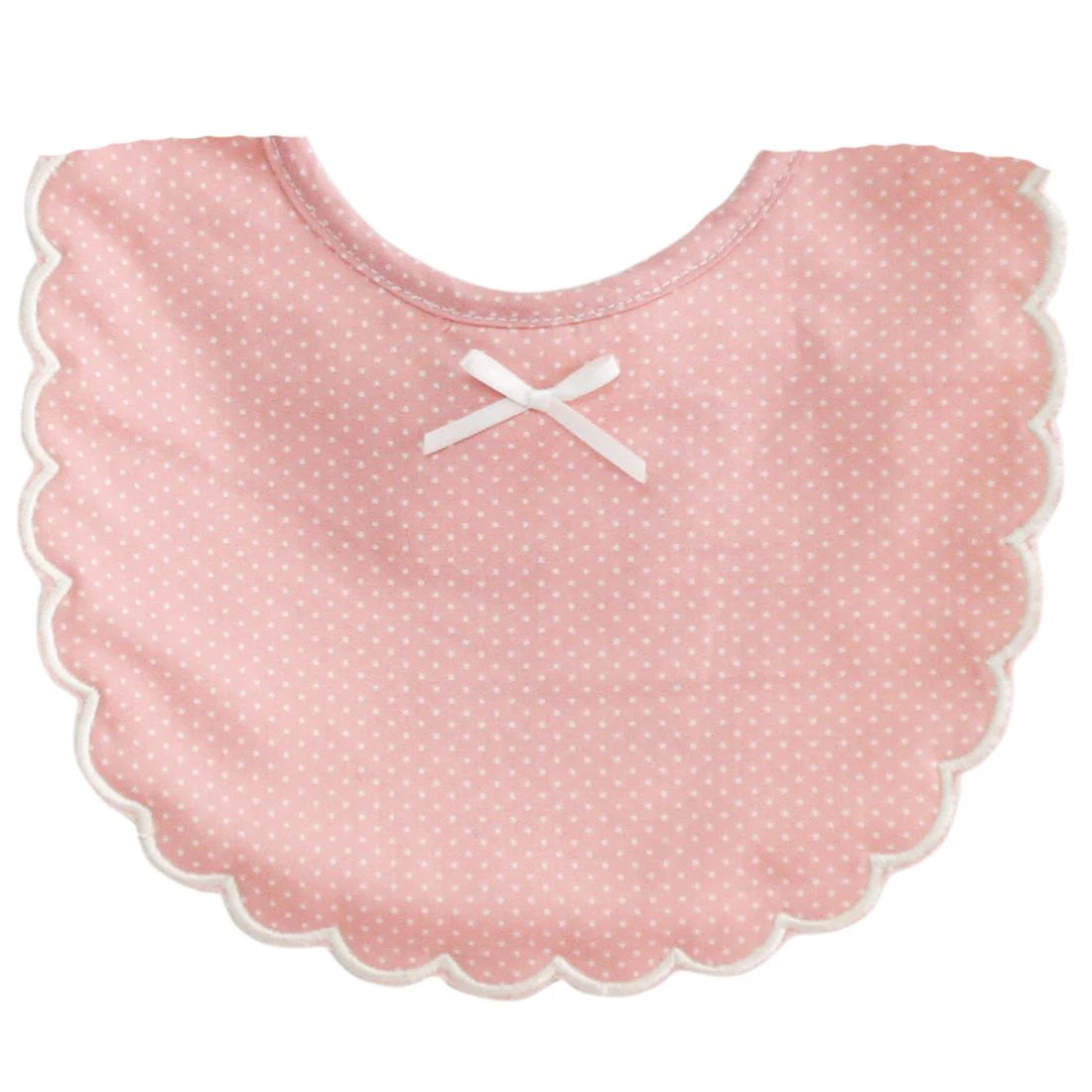 Scallop Bib | Pink Ivory