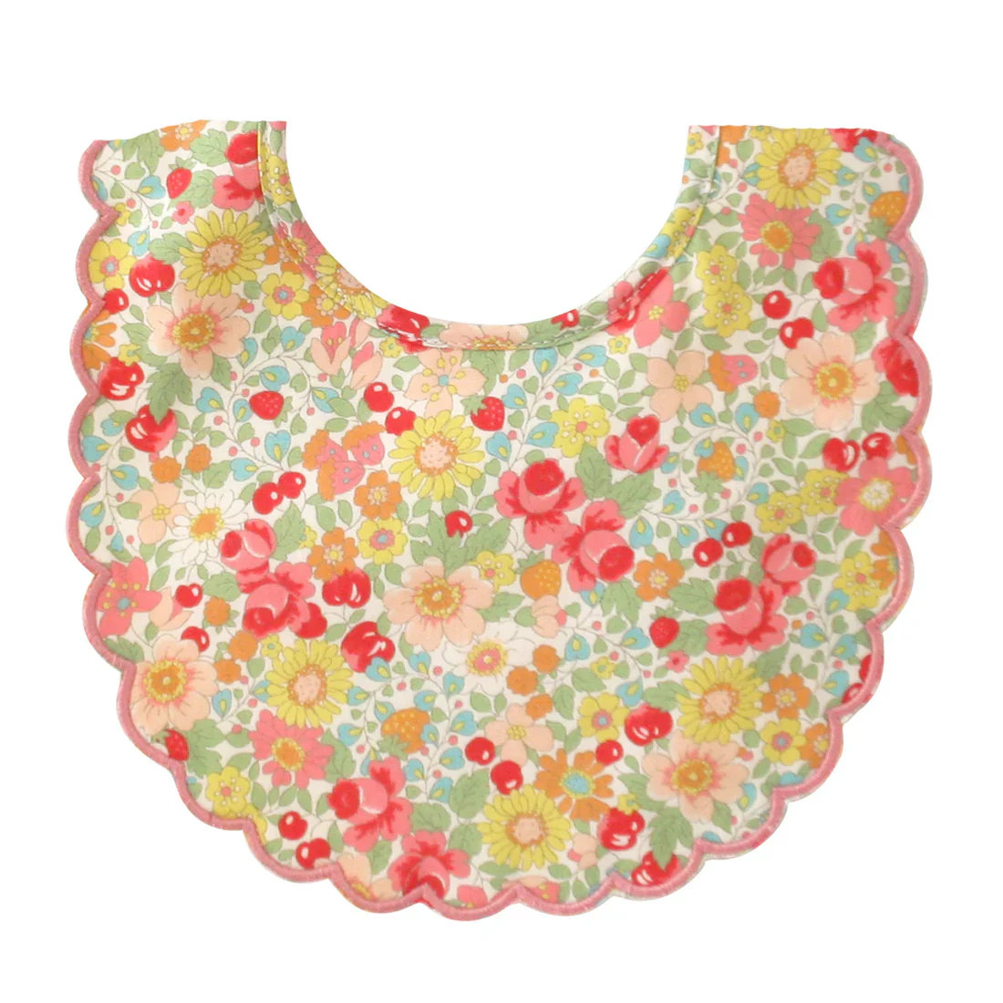 Scallop Bib | Spring Blossom