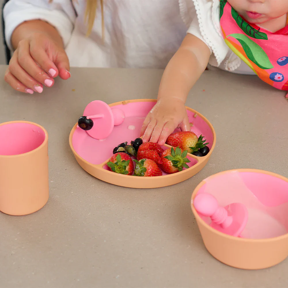 Silicone Two Tone Dinner Set | Pink - Image 3