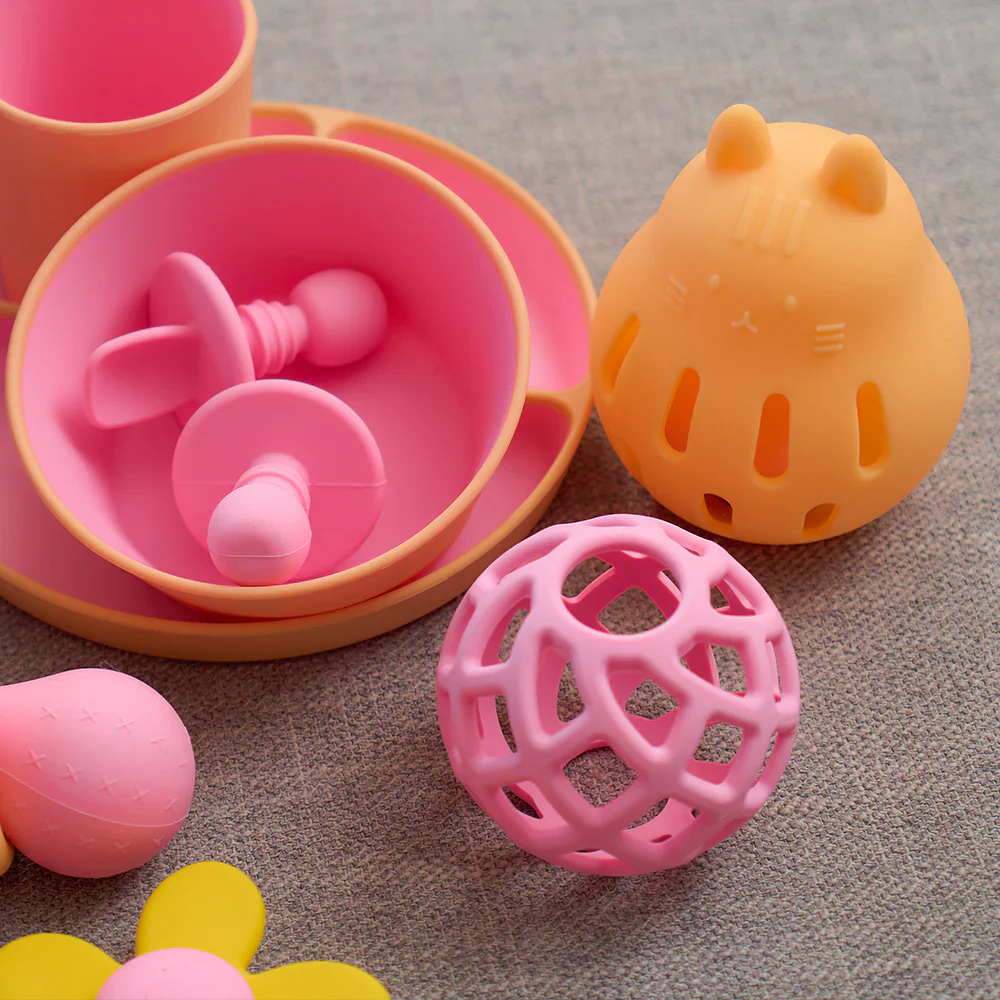 Silicone Two Tone Dinner Set | Pink - Image 5
