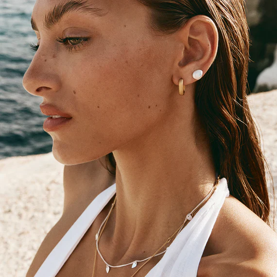 Gold Keshi Studs - Image 2