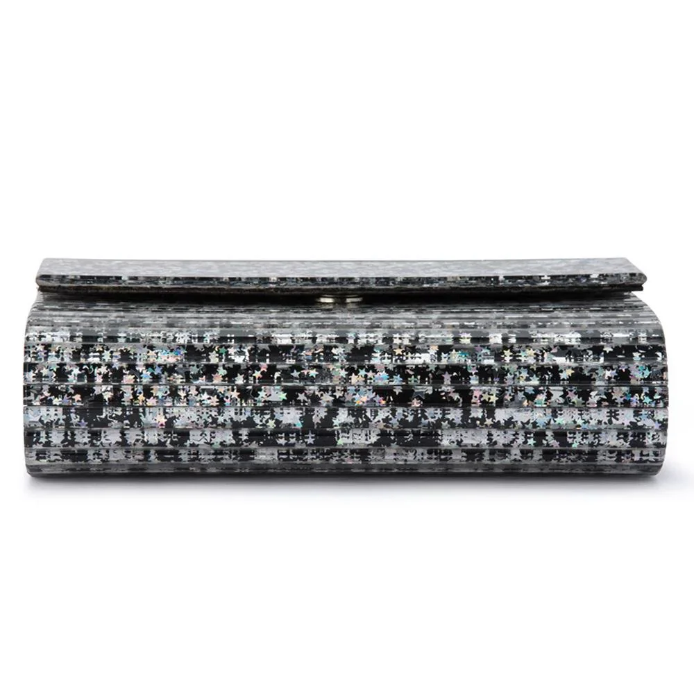 Stacer Acrylic Foldover Clutch | Black - Image 10