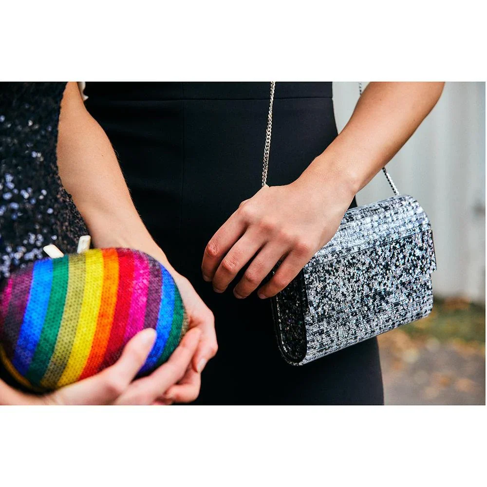 Stacer Acrylic Foldover Clutch | Black - Image 5
