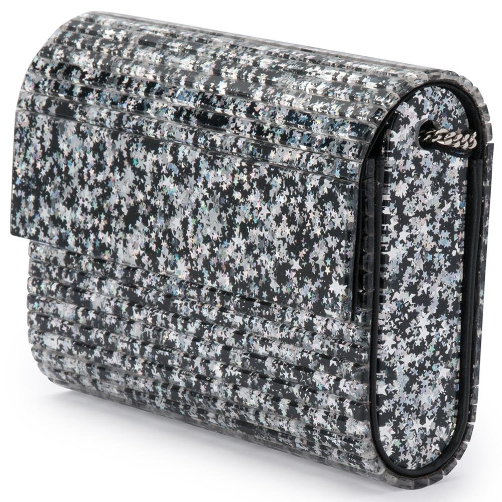 Stacer Acrylic Foldover Clutch | Black - Image 8