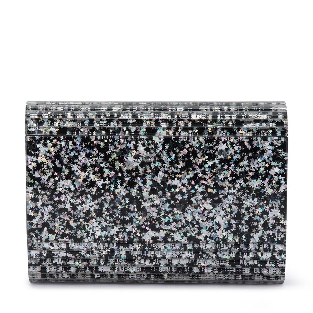 Stacer Acrylic Foldover Clutch | Black - Image 9