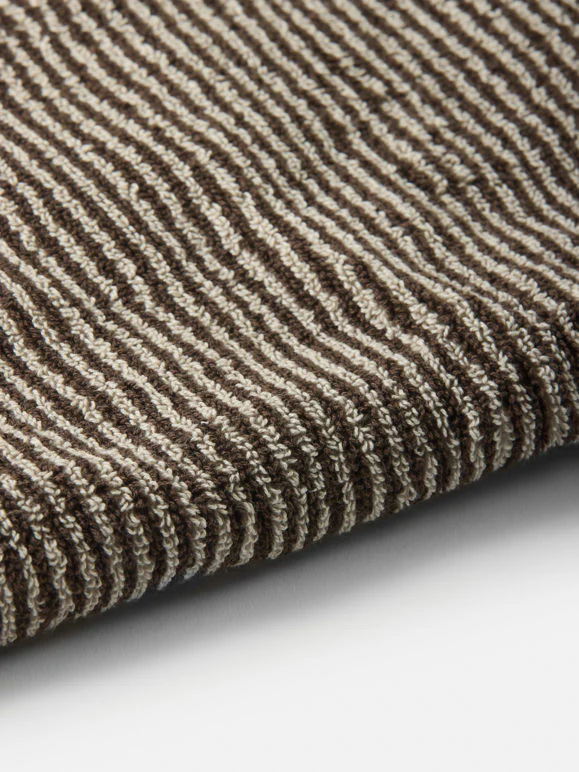 Stripe Cotton Bath Mat | Cocoa/Bone - Image 4