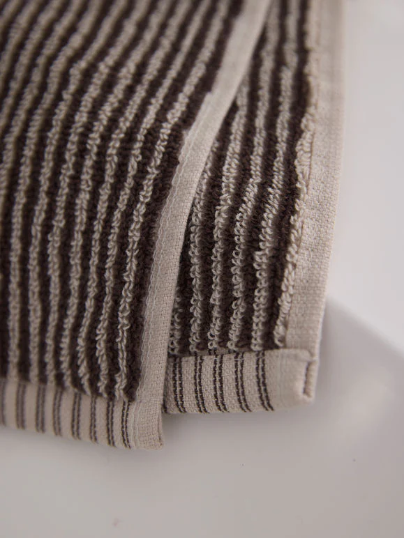 Stripe Cotton Bath Mat | Cocoa/Bone - Image 7