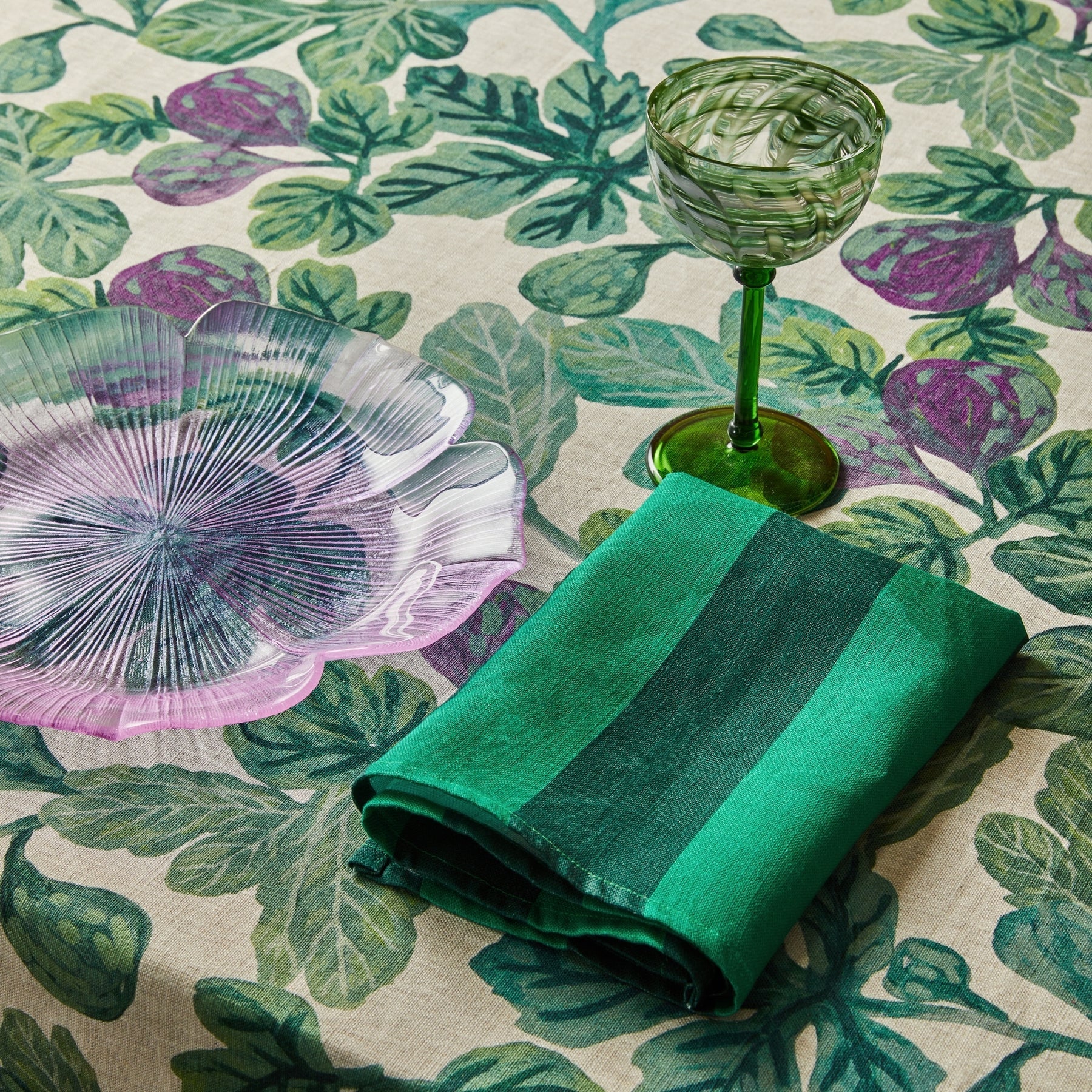 Stripe Emerald Napkins | Set of 4 - Image 4