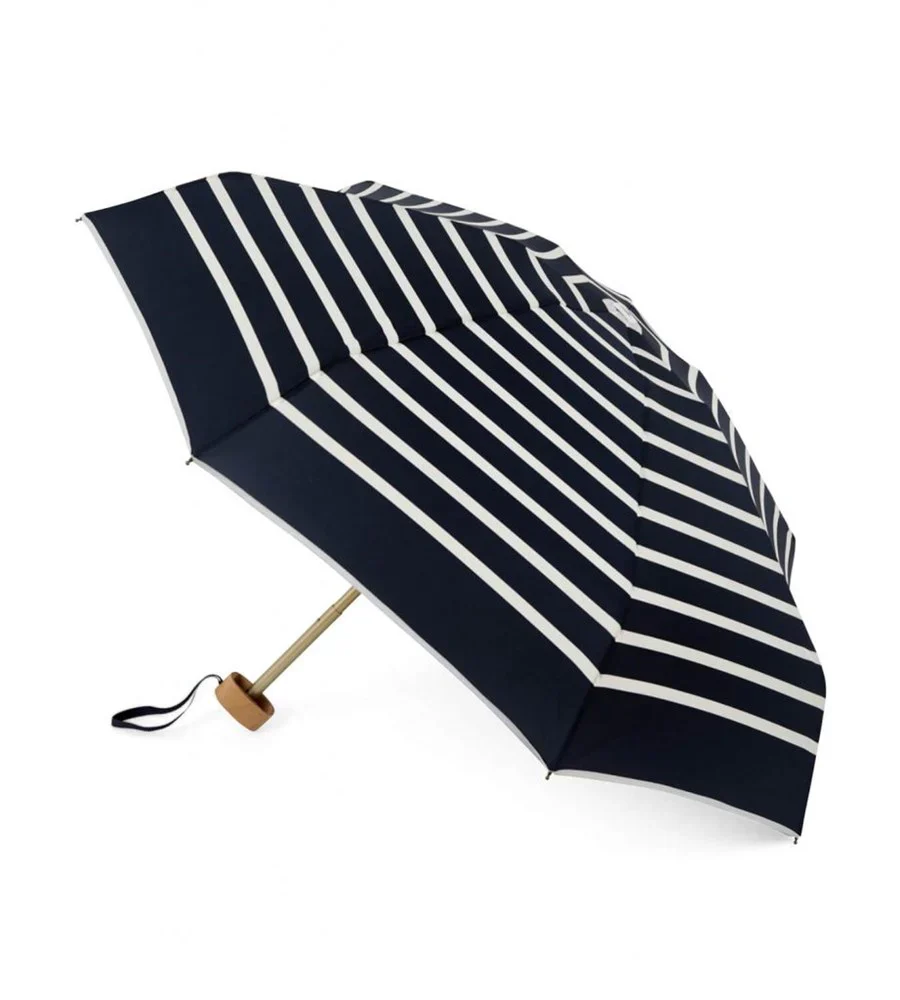 Striped Navy Micro-Umbrella – white stripes – PABLO