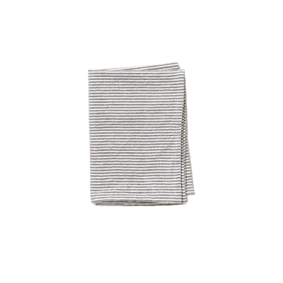 Striped Washed Cotton Tea Towel | Olive