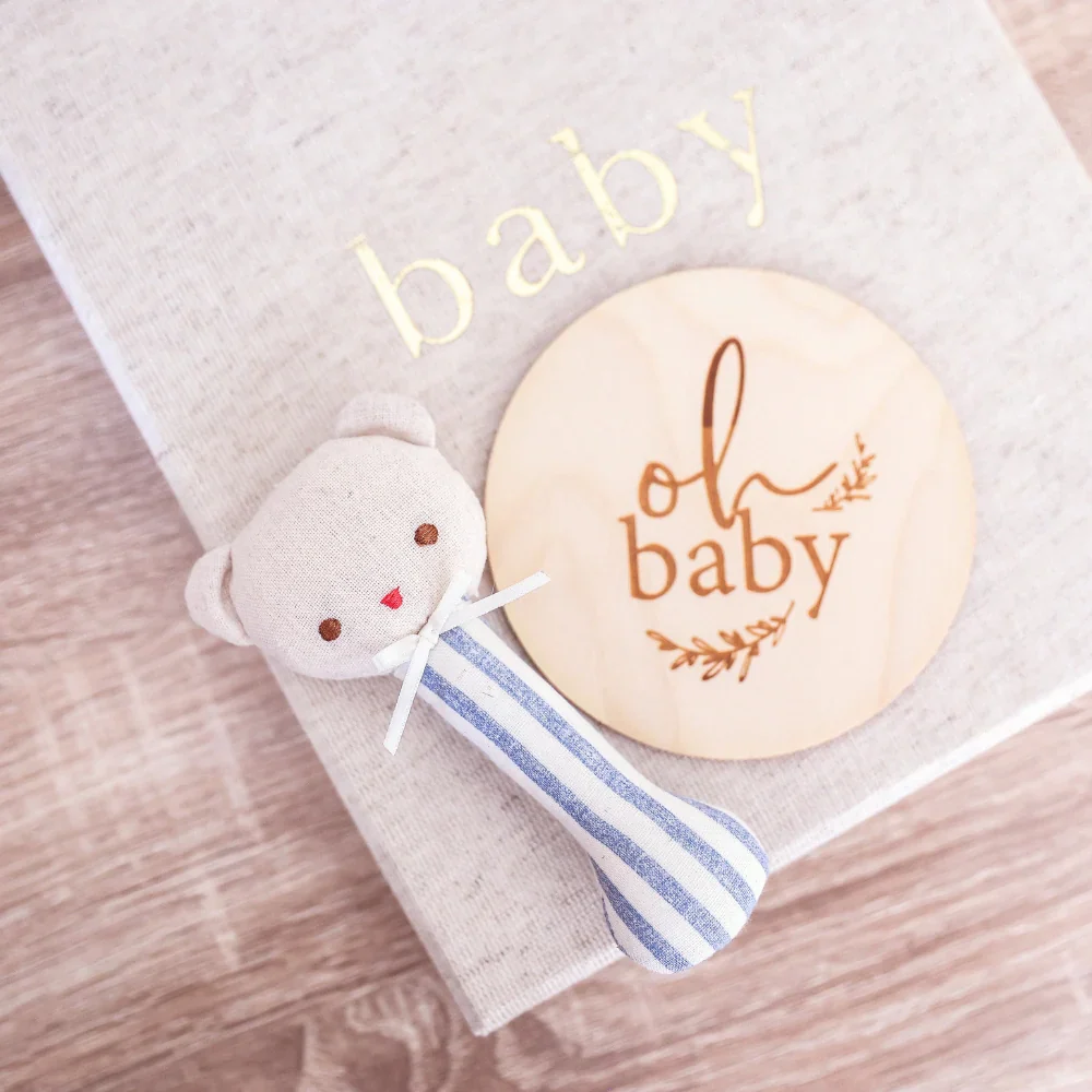 Ted Stick Rattle | Chambray Stripe - Image 2