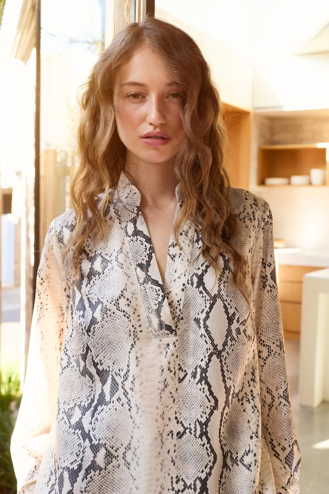Tove Serpent Blouse | Grey - Image 5