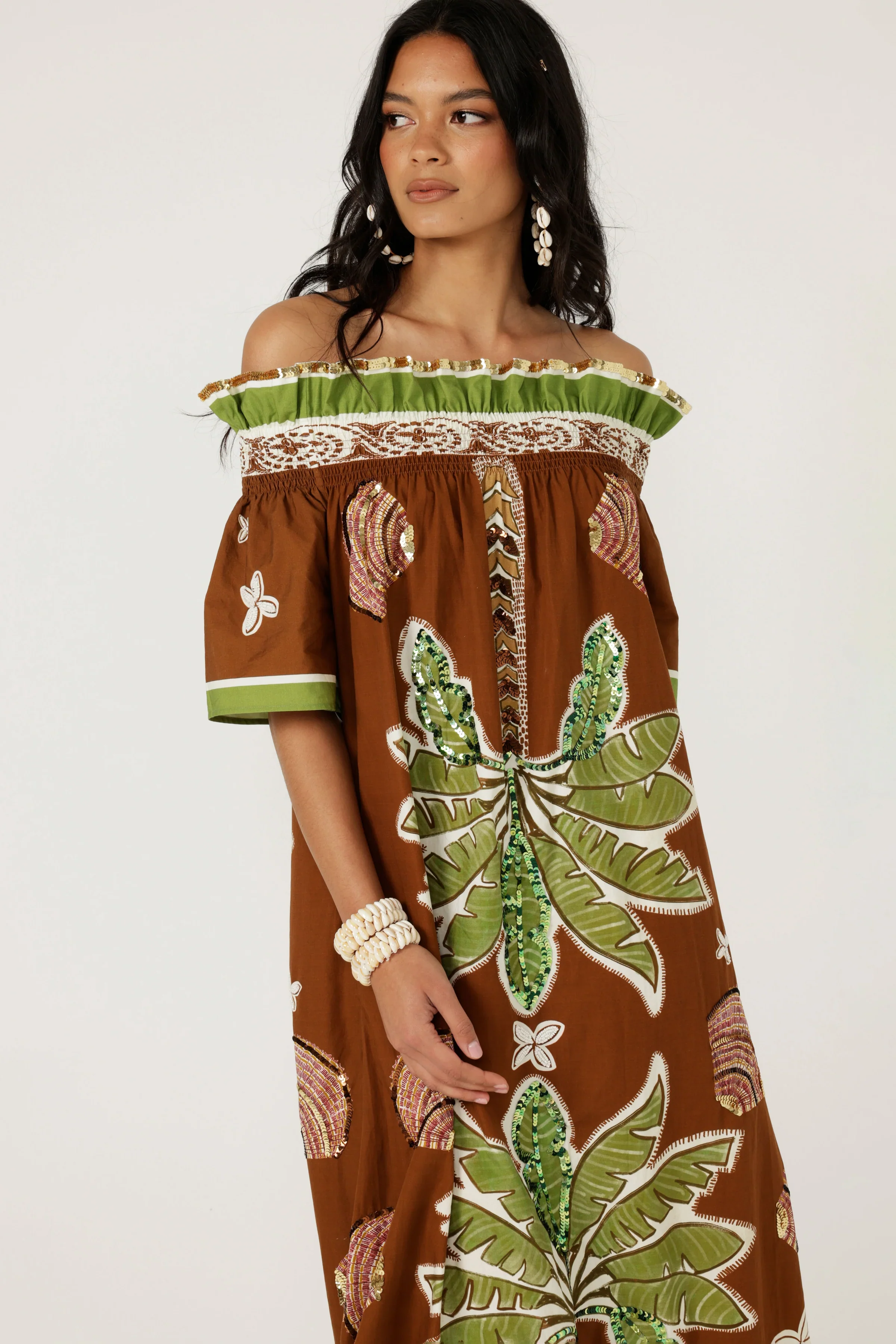 The Palm Eden Off Shoulder Dress - Image 5