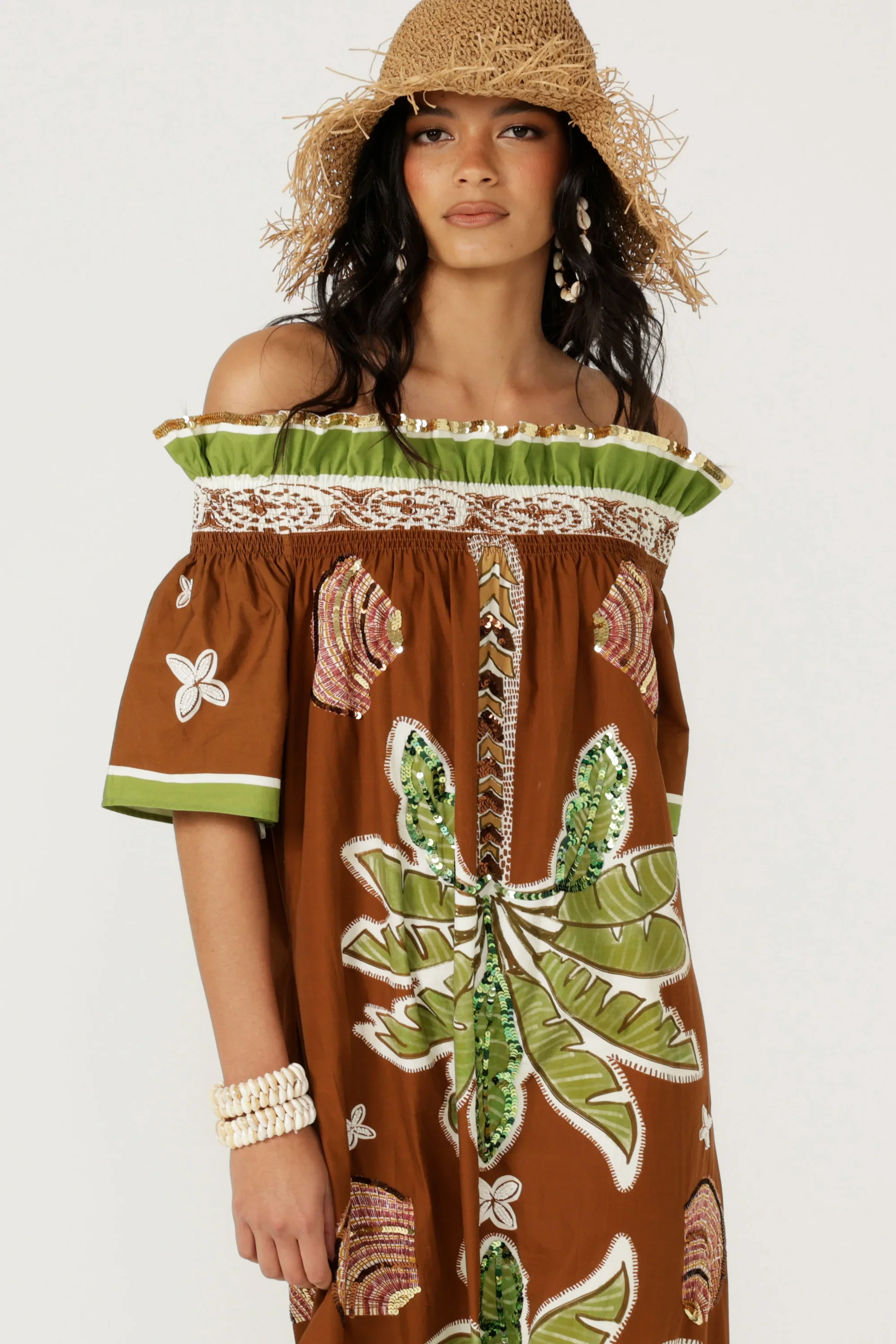 The Palm Eden Off Shoulder Dress - Image 6