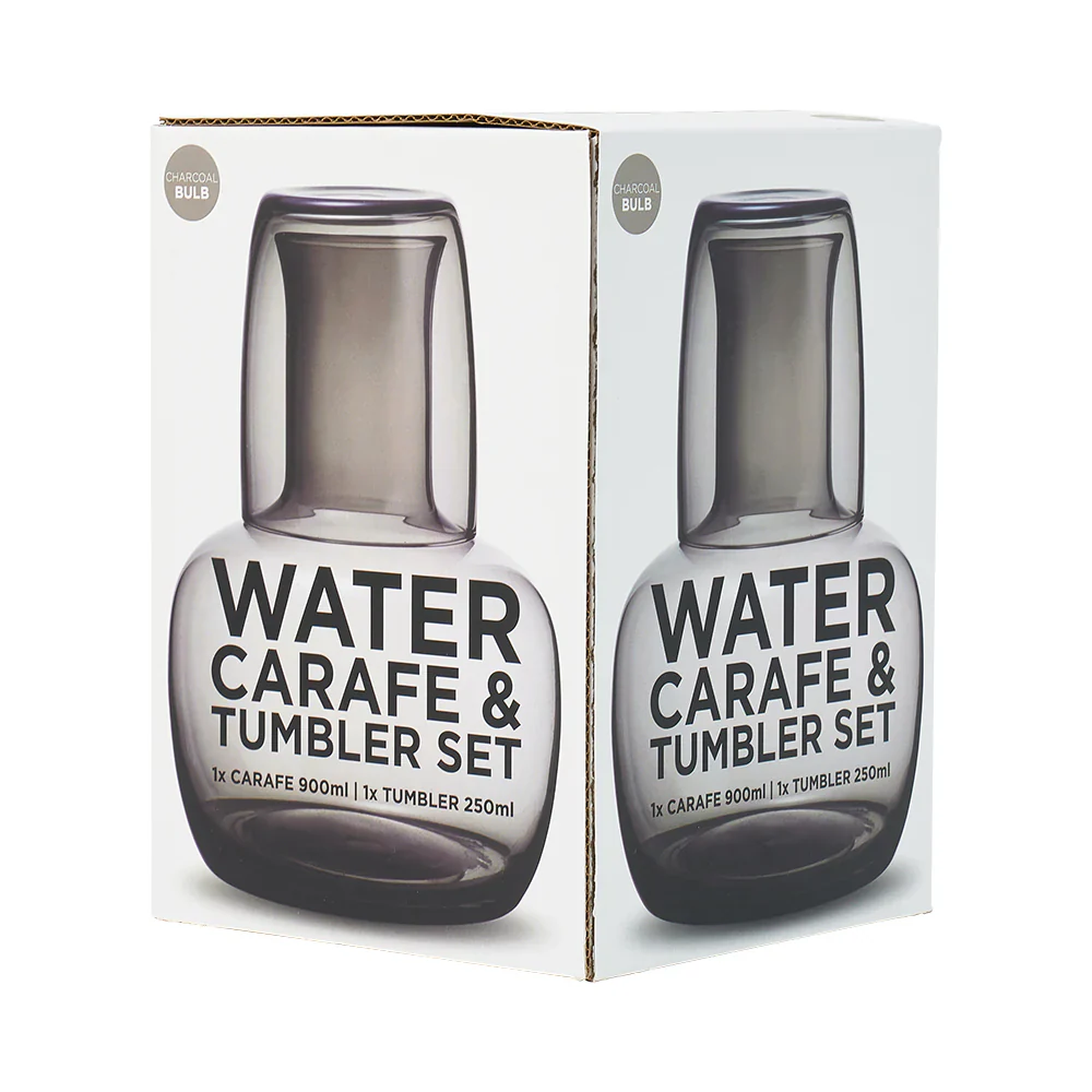 Water Carafe Set | Bulb Charcoal - Image 2